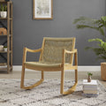 Natural Woven Rope Beechwood Rocking Chair N25235