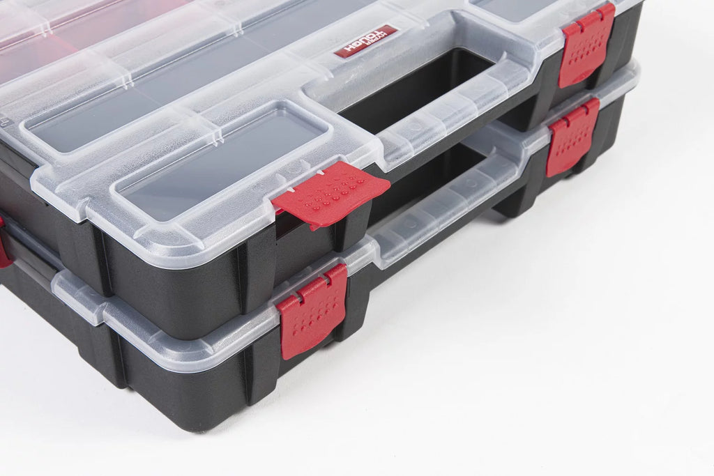 Plastic Heavy-Duty Interlocking Organizer 2-Pack L535442