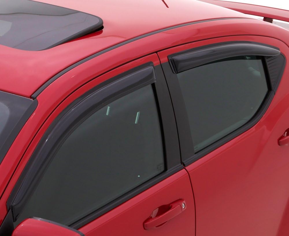 Dark Smoke 4-Piece Side Window Deflector for Ford F-150 Crew Cab D750151
