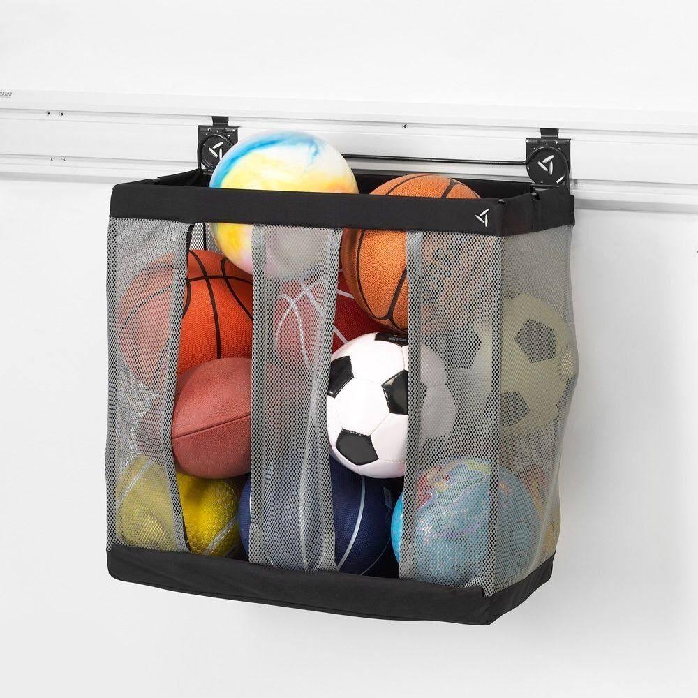 Ball Caddy Garage Storage Bin Tote Mesh Basket F30617