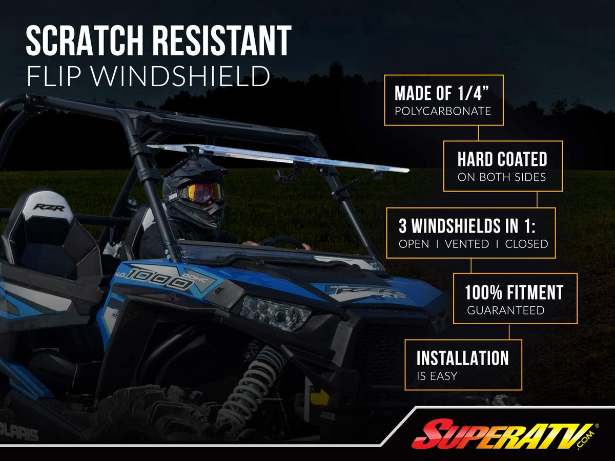 3-in-1 Flip Windshield for CFMOTO ZForce 500/800 Trail / 800 EX / 1000 F135218