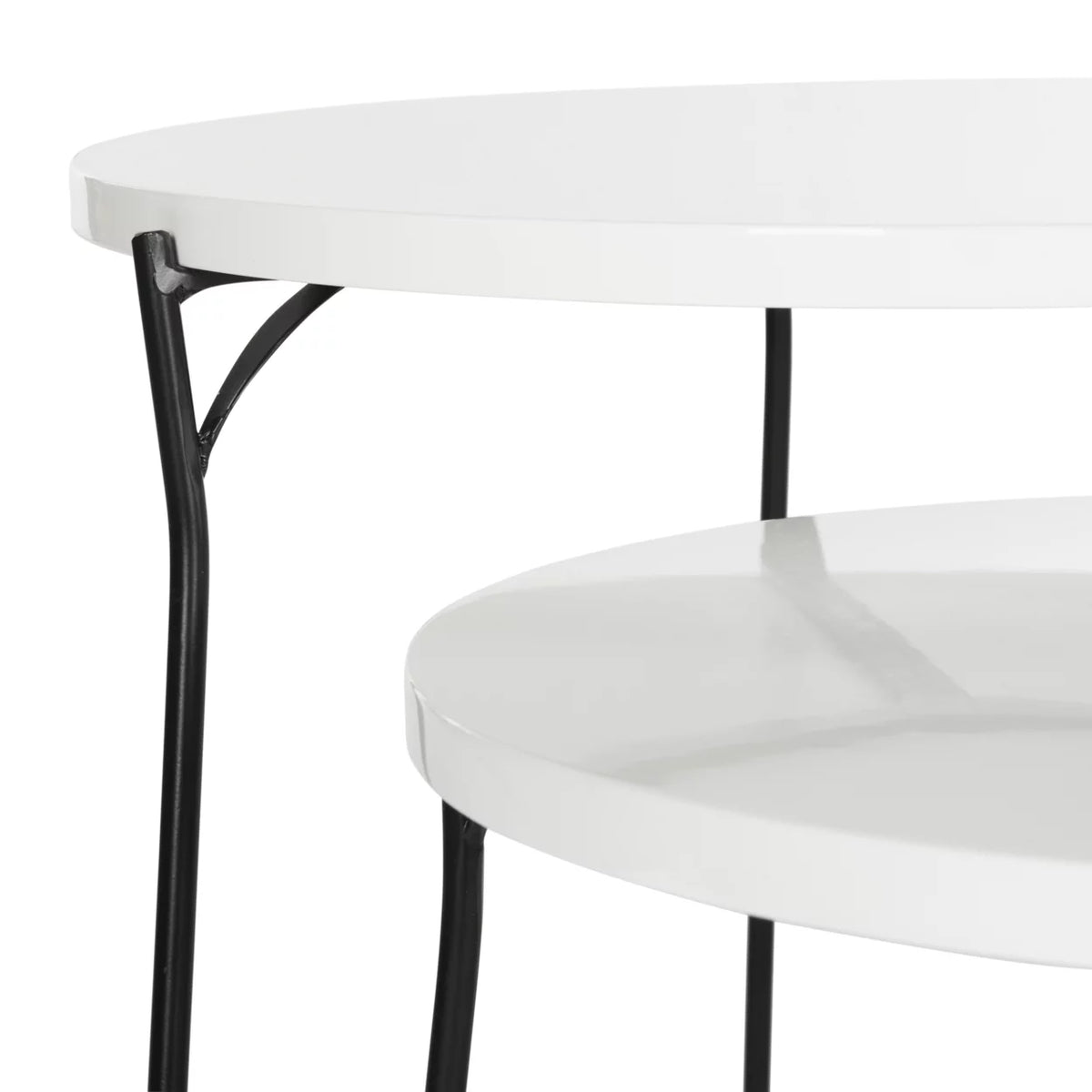 White Lacquer Stacking End Table M1257