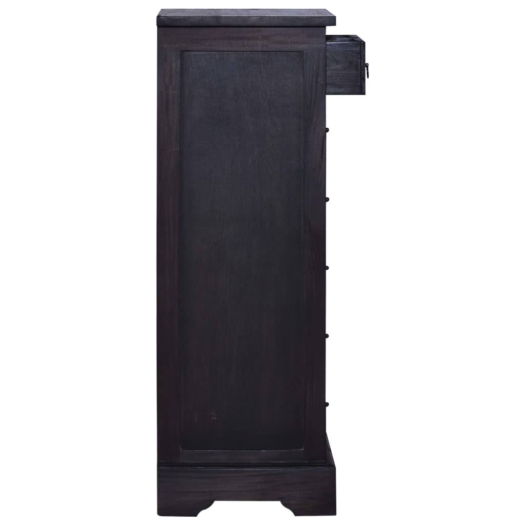 Black Solid Mahogany Wood Chest of Drawers L710