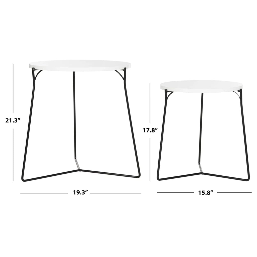 White Lacquer Stacking End Table M1257