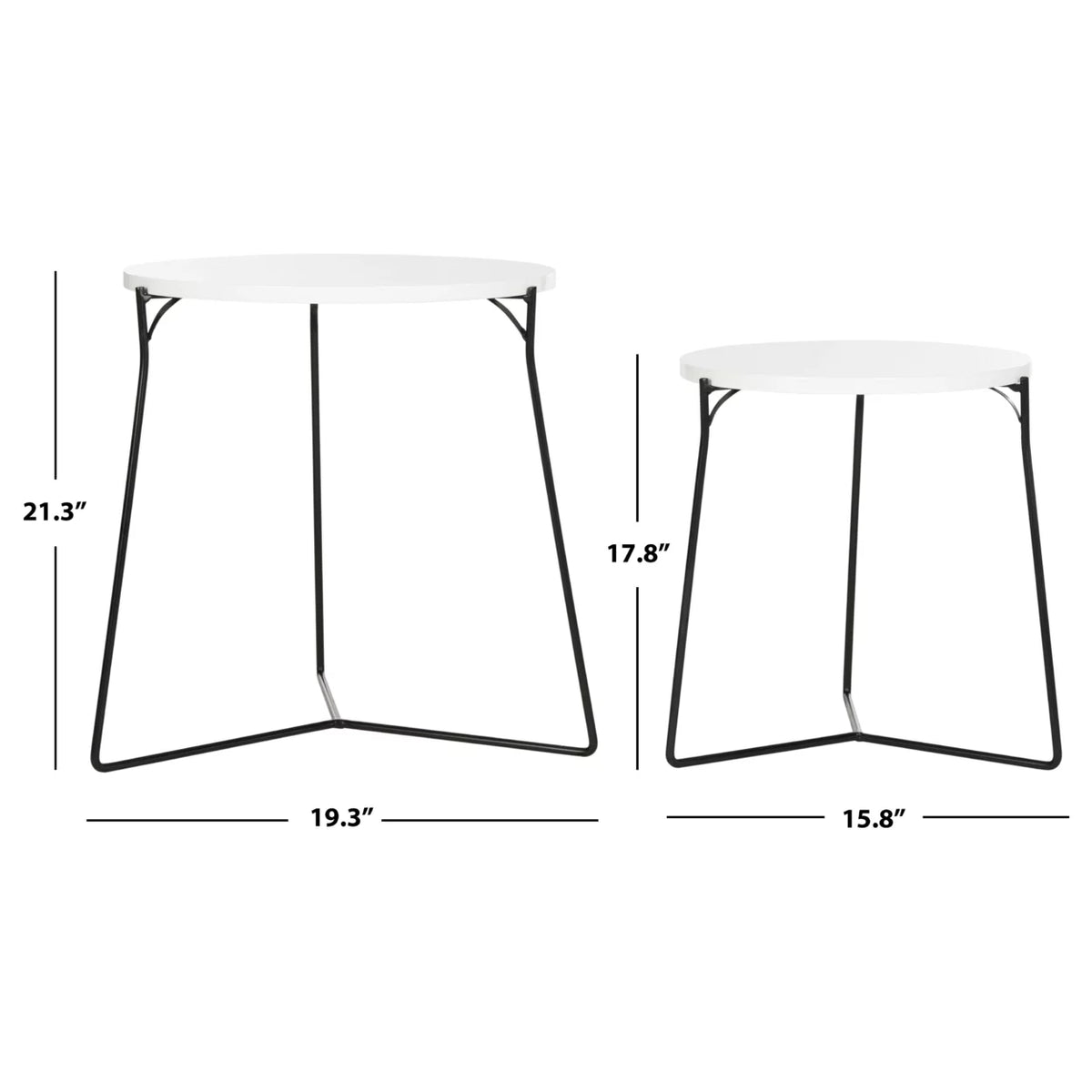 White Lacquer Stacking End Table M1257