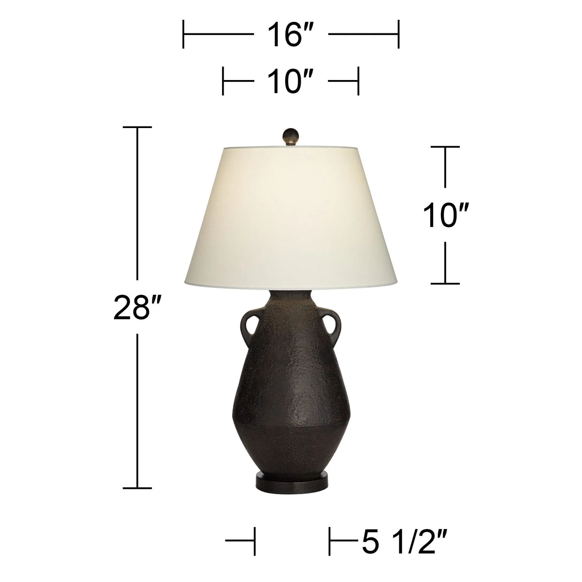 28" Tall Black Table Lamp D811001