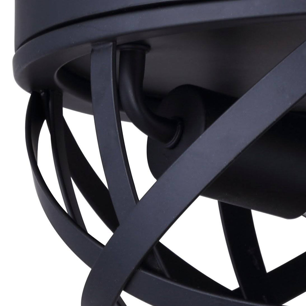 2 Light Flush Mount Black C955