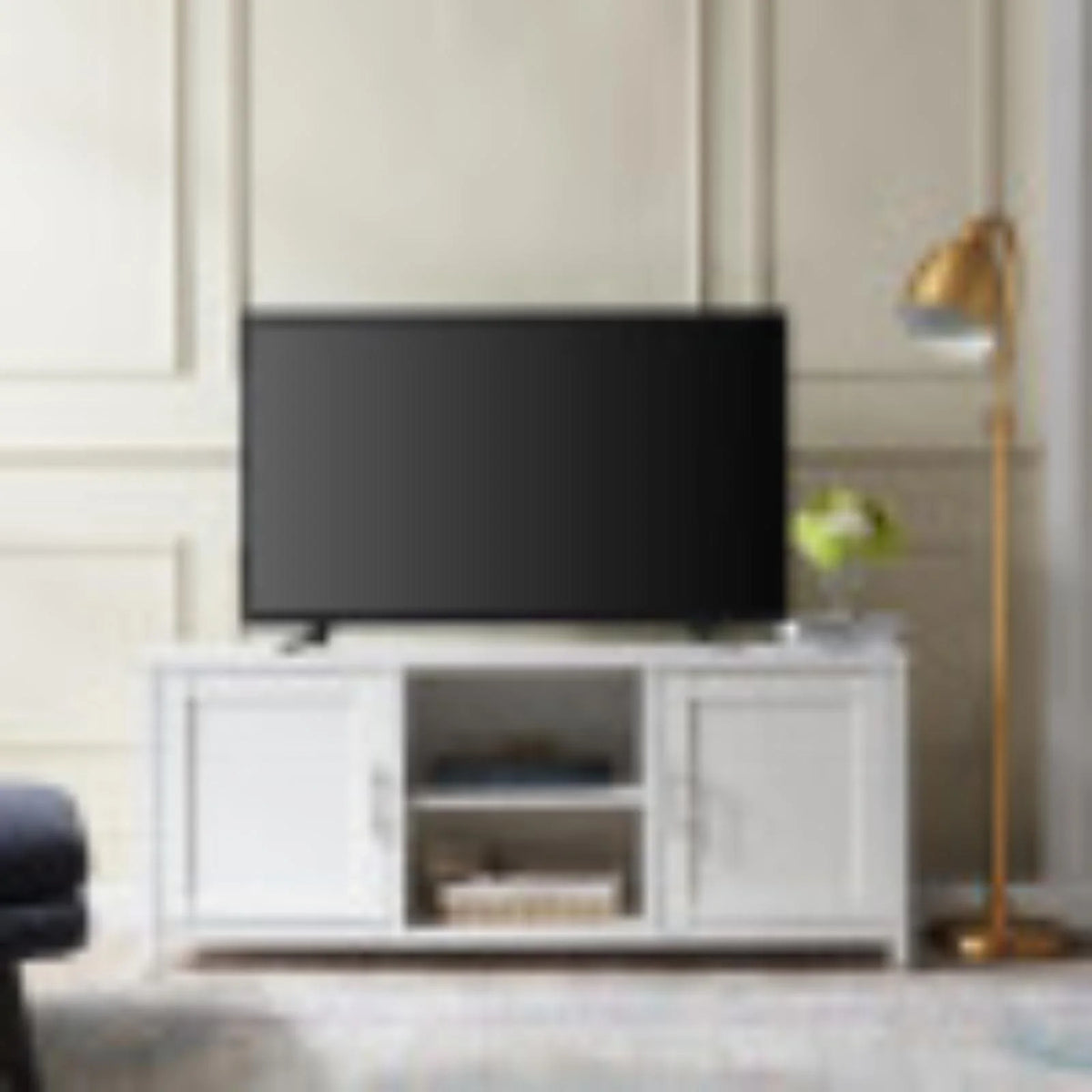 White Rectangular TV Stand T30005