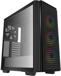 Black Mid-Tower ATX Case with Mesh Front Panel, Tempered Glass Y959958