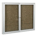 Red Enclosed Bulletin Board 36x22 H x 60x22 W x 3x22 D D57450