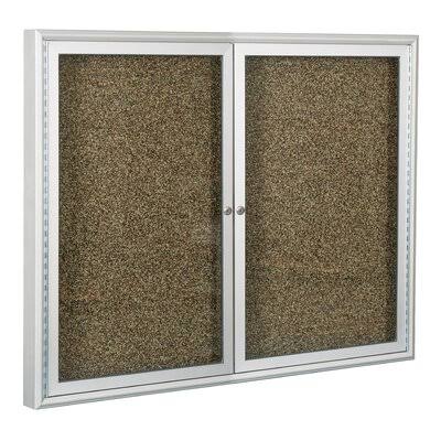 Red Enclosed Bulletin Board 36x22 H x 60x22 W x 3x22 D D57450
