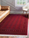 Bokhara Collection Rug 7' x 10' Red Low Rug T2041