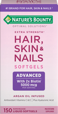 Hair, Skin and Nail Biotin & Vitamins A, C, & E Softgels, 150 Count H8043