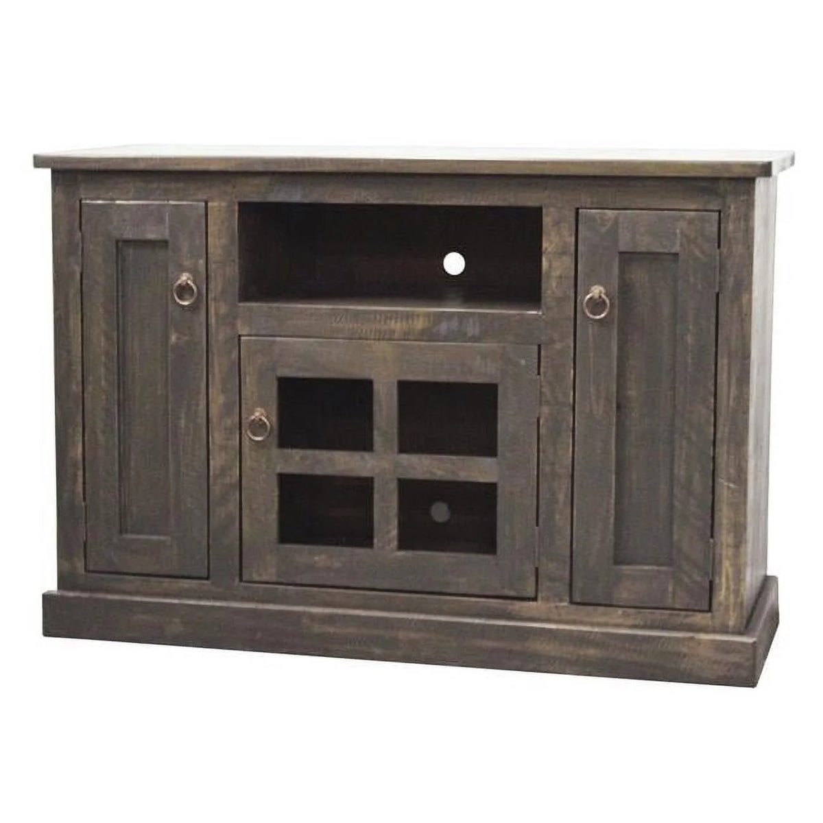 47 in. Rustic TV Stand with 2 Wood Shelves Z391025