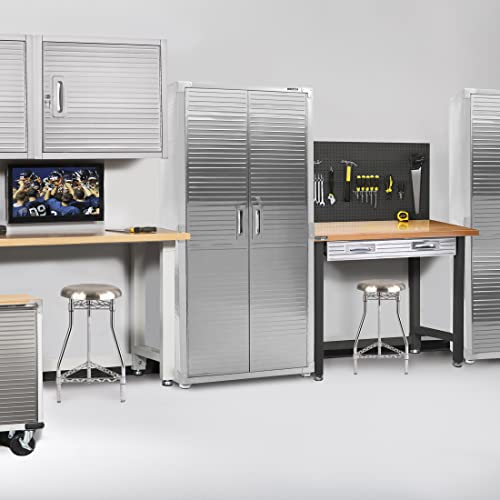 Solid Steel Lockable Metal Storage Cabinet with Adjustable Shelves, 48" W x 24" D x 72" H Z4767