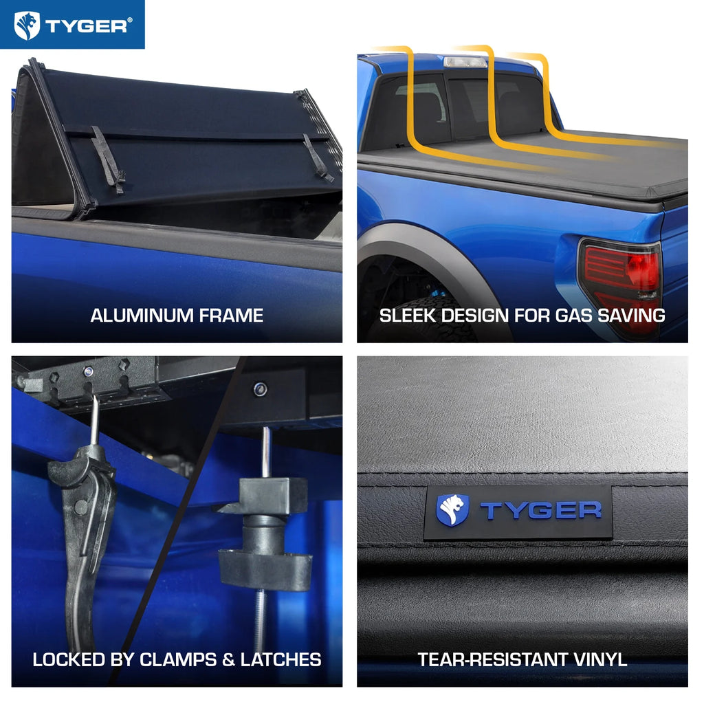 Soft Tri-fold Truck Bed Tonneau Cover Vinyl O81568