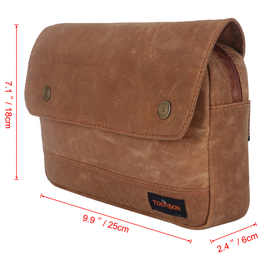 Brown Waxed Canvas Bicycle Pouch Bag W100376