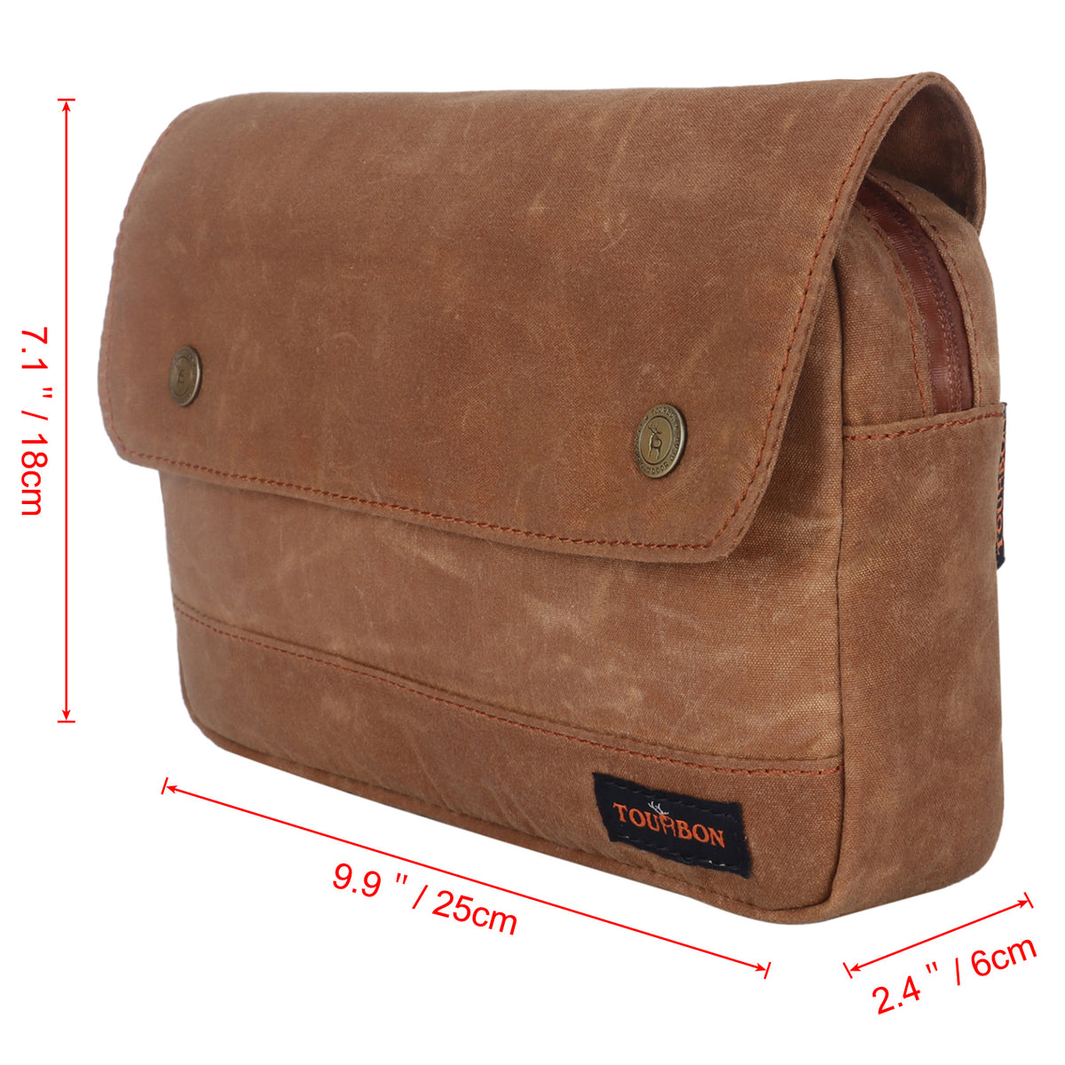 Brown Waxed Canvas Bicycle Pouch Bag W100376