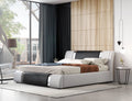 King Size Bed Frame with Adjustable Headboard O330485