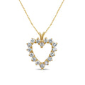 14k Yellow Gold Heart Shaped Diamond Necklace X555