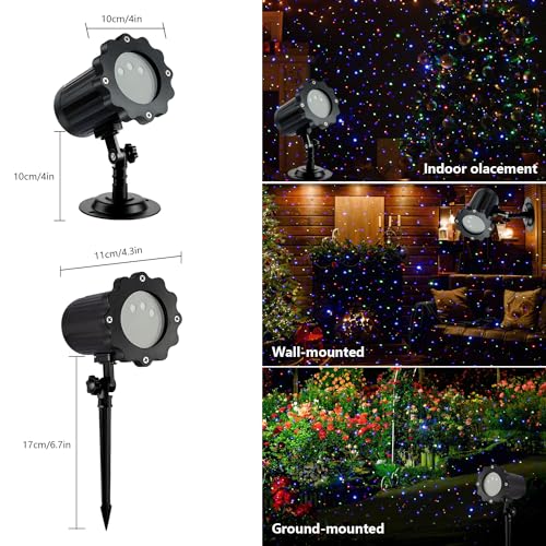 Laser Christmas Lights, 3 Color Laser Light Projector, Water Proof W93725