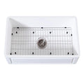 30 In. Farmhouse Kitchen Sink with Strainer and Grid D28036