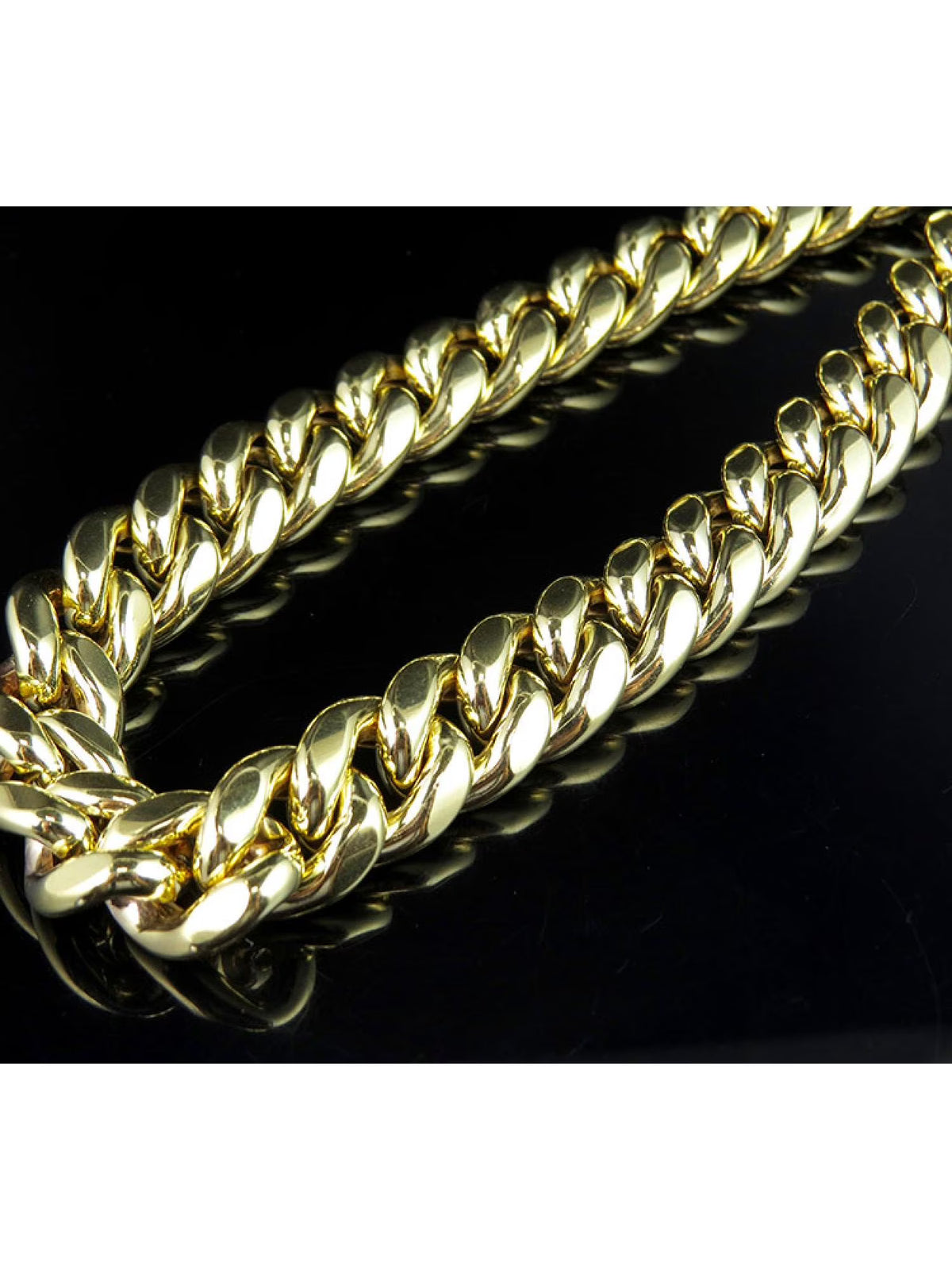 10K Yellow Gold Miami Cuban Link Chain with Box Clasp J68236