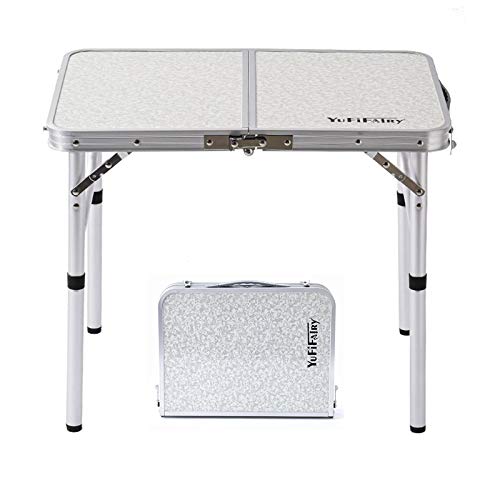 Folding Camp Table Adjustable Height Aluminum V306140