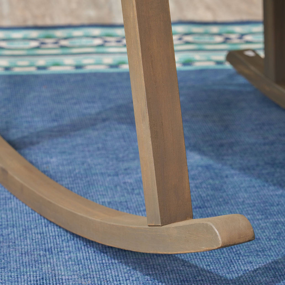 Gray Acacia Wood Rocking Chair U7166